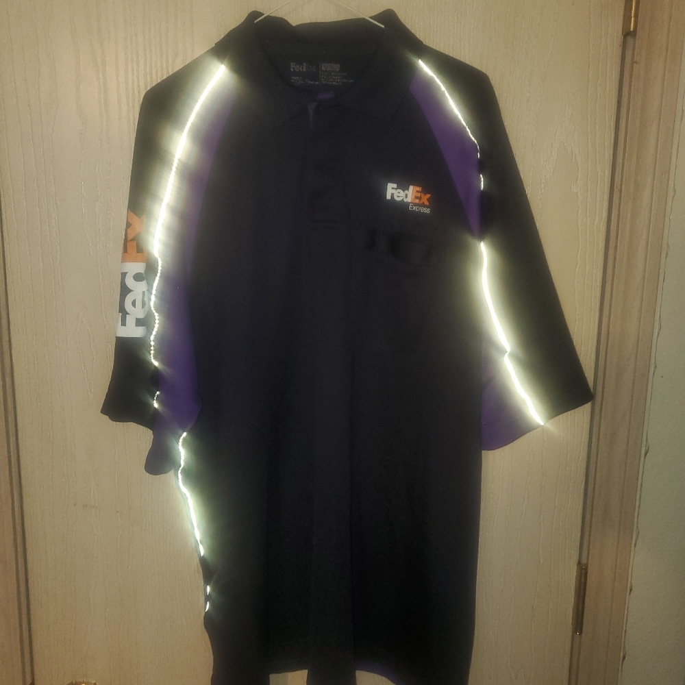FedEx Black and Purple Polo Shirt 3xl